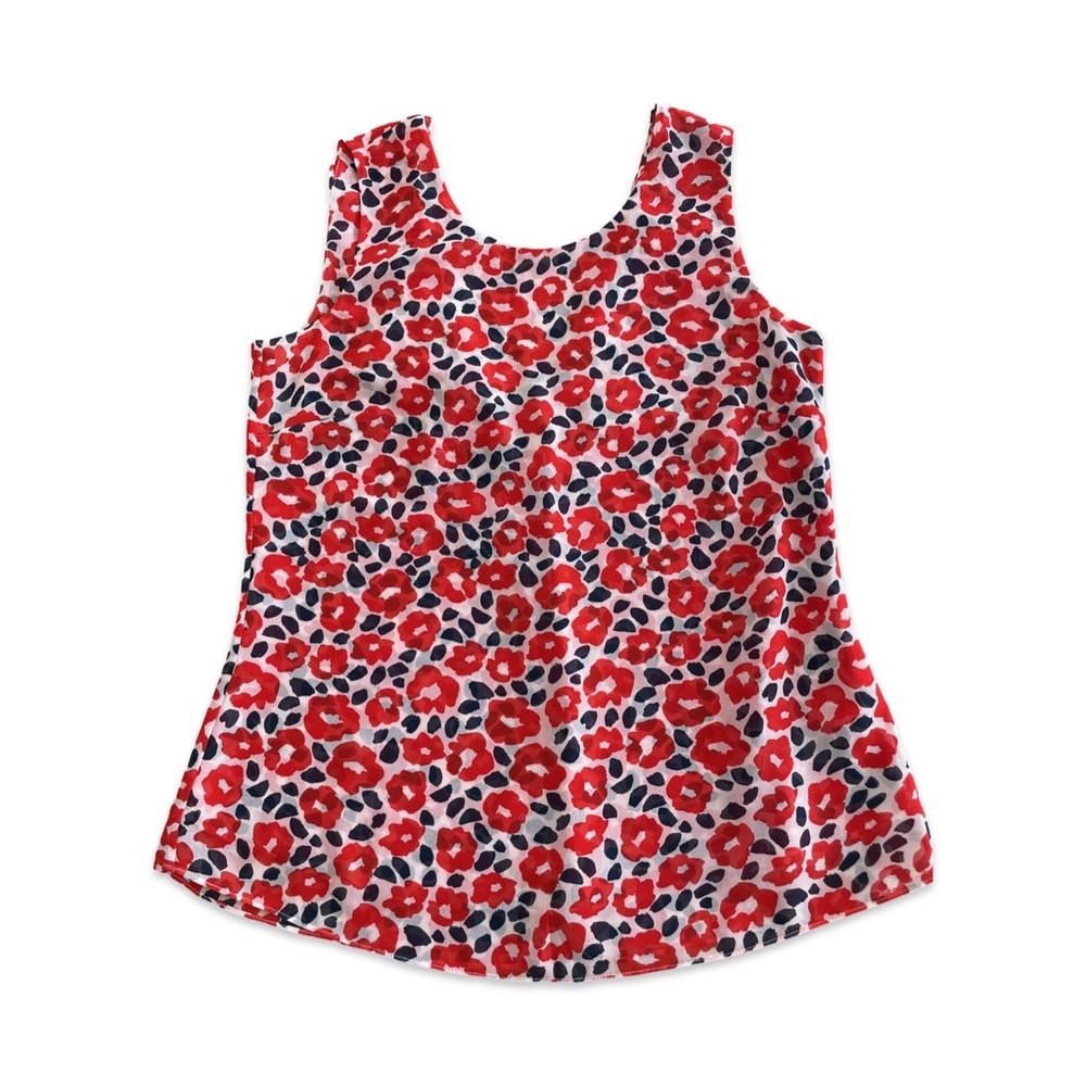CAbi Flipside Reversible Sleeveless Floral Blouse Style 5356 Size XS